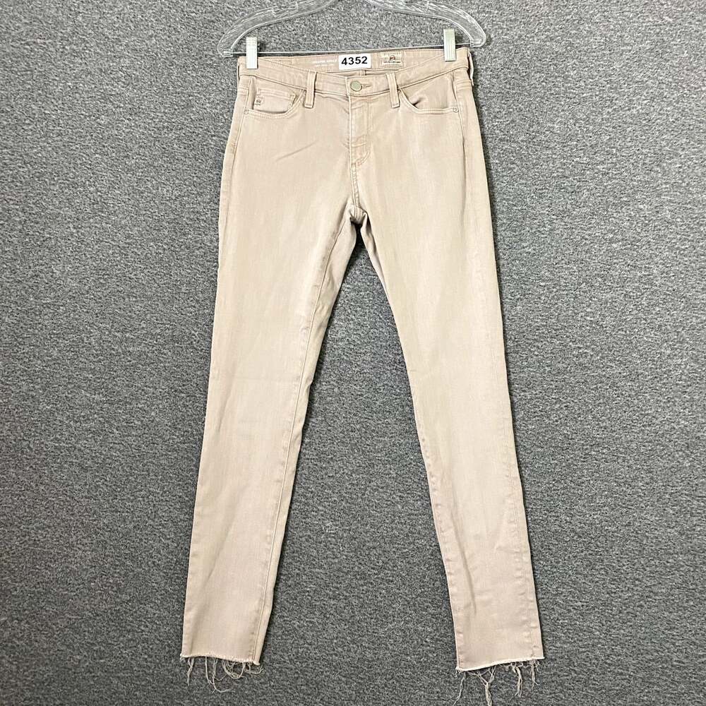 AG Adriano Goldschmied Women's 27R Pink Denim Legging Ankle Super Skinny Pant